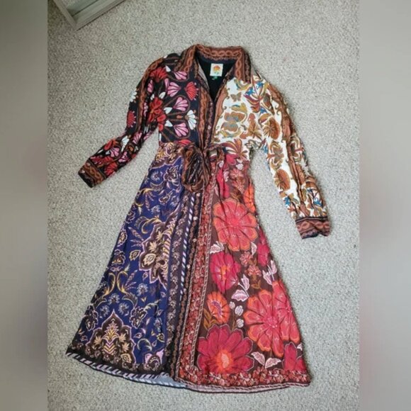 Farm Rio Miranda Shirt Midi Dress size S - Picture 8 of 9